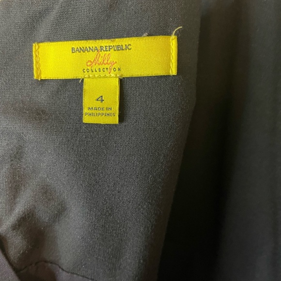 Banana Republic Milly Collection Women’s Black Contrast Zip Skater Dress size 4 - Picture 6 of 7